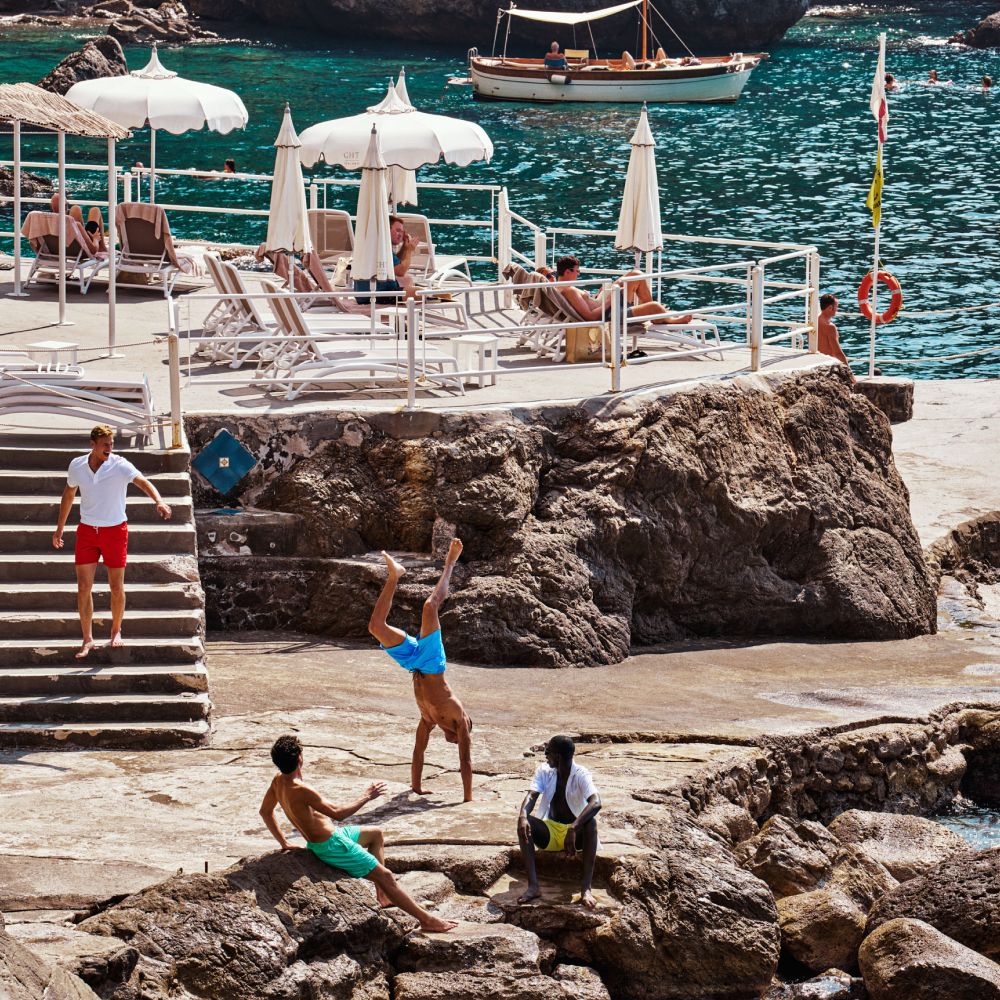 Blue Parasols * The Print Swims